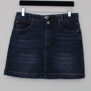 Free People 'We The Free' Blue Denim Jean Skirt